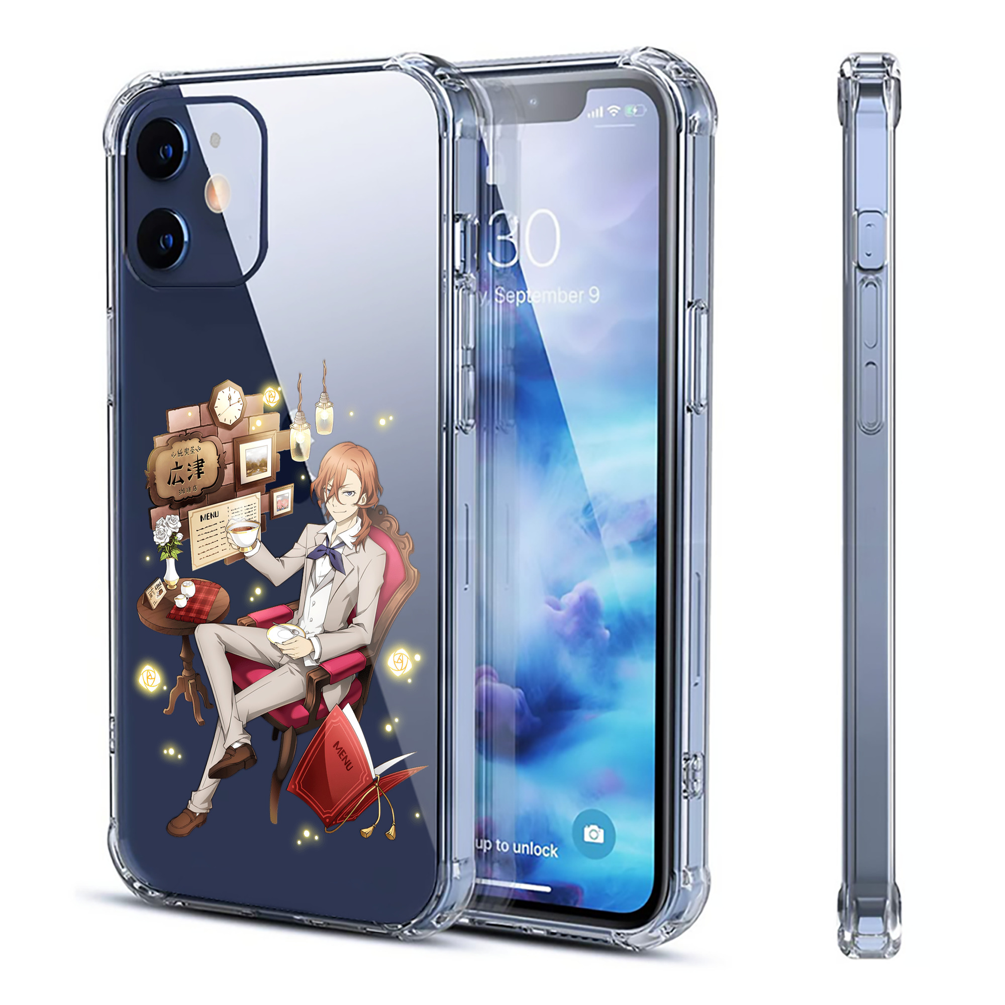 （画像用） 文豪ストレイドッグス Bungo Stray Dogs 【iPhone 12シリーズ対応】透明スマホケース（クリアソフトケース）